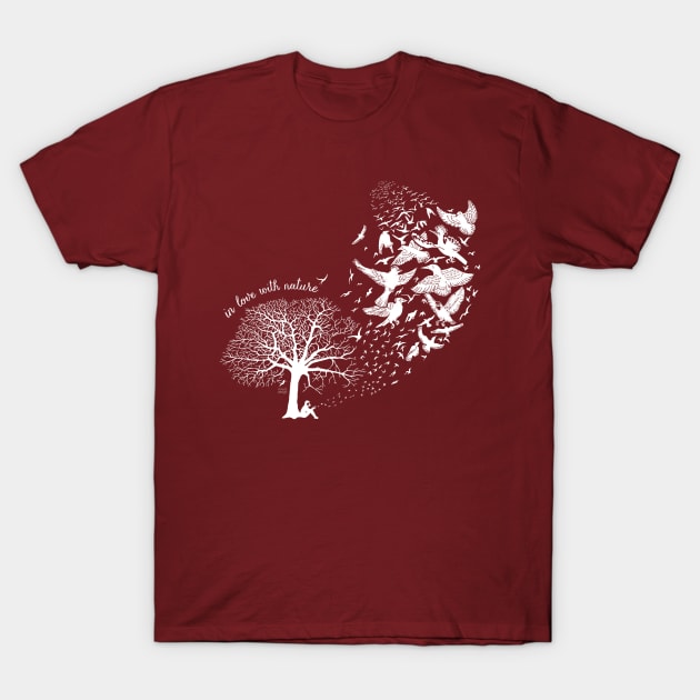 In love with nature - resonance - white T-Shirt by mnutz